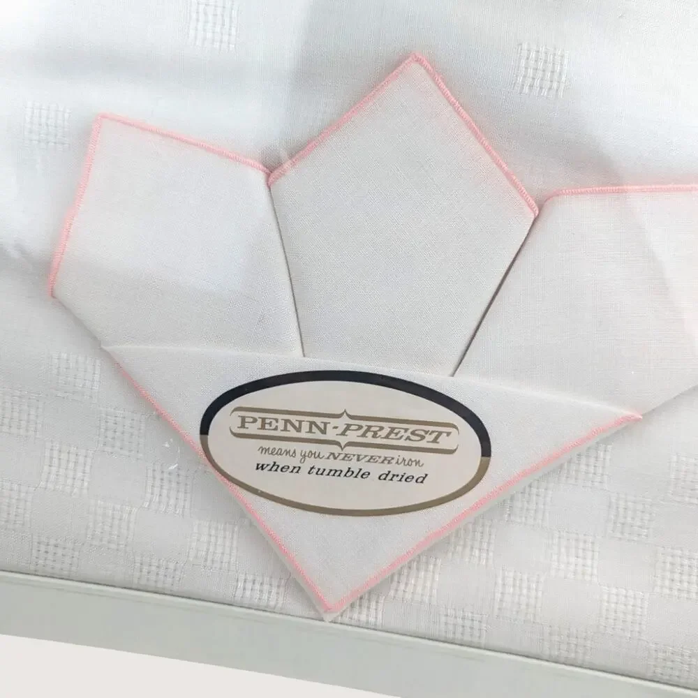 Vintage Penneys Penn Prest Tablecloth and Napkin Set Boxed